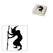 Tampons Encreurs Ancien timbre d'art silhouette sorcière (Tamponné)