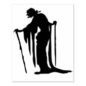 Tampons Encreurs Ancien timbre d'art silhouette sorcière (Impression)