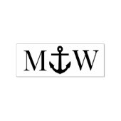Tampons Encreurs Ancre de bateau Couple Mariage 2 Monogramme initia (Impression)