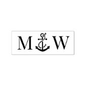 Tampons Encreurs Ancre de bateau Couple Mariage 2 Monogramme initia (Impression)