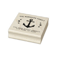 Ancre de bateau vintage Étoiles Nom Adresse 2,5 po