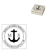 Tampons Encreurs Ancre Monogramme Nom de famille Adresse de retour (Tamponné)