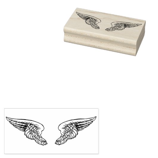 Tampons Encreurs Ange ailes Timbre en caoutchouc (Tamponné)
