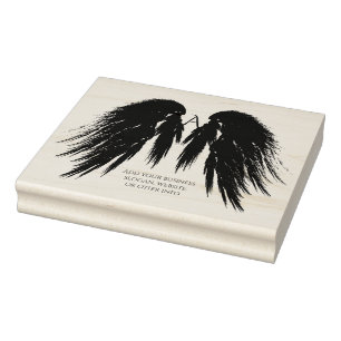 Tampons Encreurs ANGE NOIR AILES Monogramme