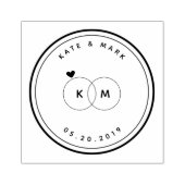 Tampons Encreurs Anneaux Mariages modernes Monogramme Enregistrer l (Impression)