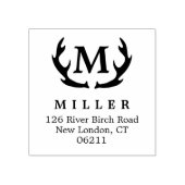 Tampons Encreurs Antler Monogramme Adresse initiale Timbre en caout (Impression)