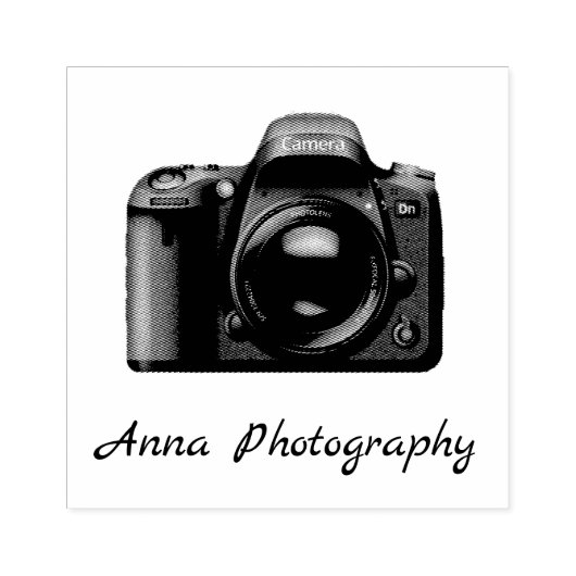 Tampons Encreurs Appareil photo design Timbre en bois (Impression)