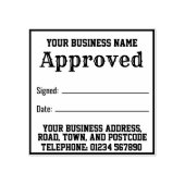 Tampons Encreurs Approuvé avec nom, adresse. Réception (Impression)