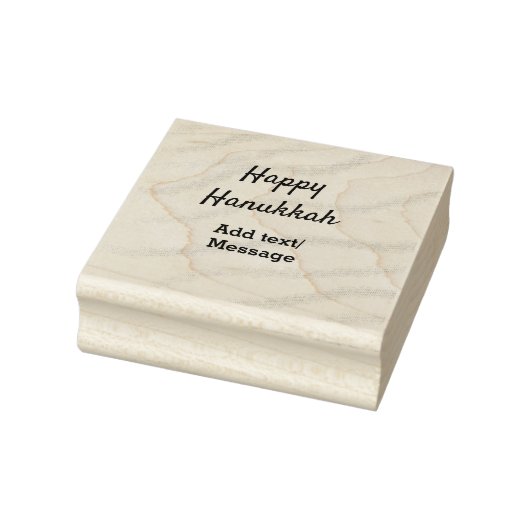Tampons Encreurs Aqua orange happy Hanoukka ajouter un nom message (Tampon)
