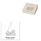 Tampons Encreurs Aquarelle Frosting Cupcake Boulangerie, Restaurati (Tamponné)