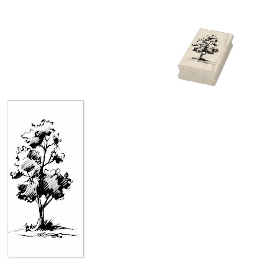 Tampons Encreurs Arbre avec timbre d'art ombragé (Tamponné)