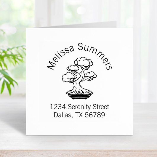 Tampons Encreurs Arbre Bonsai japonais dans une arche de plateau