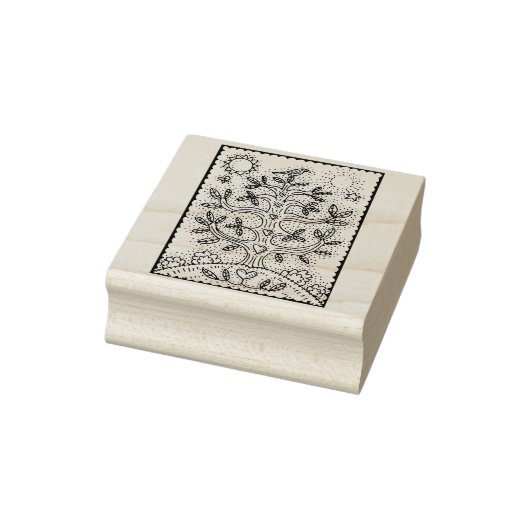 TAMPONS ENCREURS ARBRE D'ART FOLK DE LA VIE CAOUTCHOUC (Tampon)