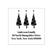 Tampons Encreurs Arbre de Noël Adresse de retour (Impression)