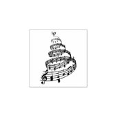 Tampons Encreurs Arbre de Noël avec notes de musique, (Impression)