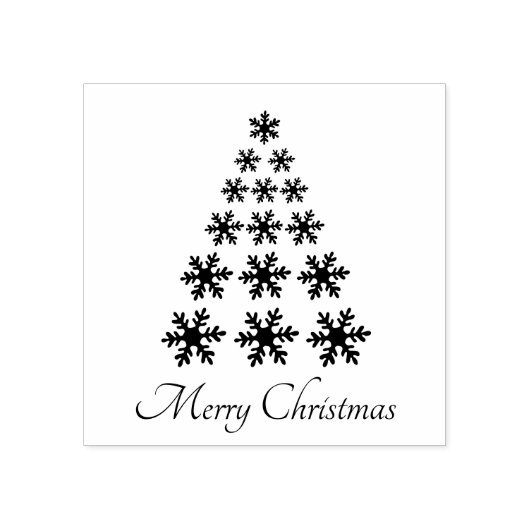 Tampons Encreurs Arbre de Noël flocon de neige Style Script Fêtes (Impression)