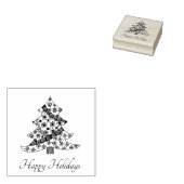Tampons Encreurs Arbre de Noël Motif élégant Script Holiday (Tamponné)