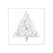 Tampons Encreurs Arbre de Noël simple fleurit en rouge et vert (Impression)