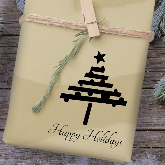 Tampons Encreurs Arbre de Noël Style Script Vacances