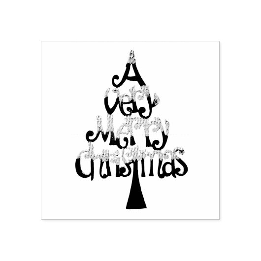 Tampons Encreurs Arbre de Noël très joyeux (Impression)