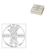 Tampons Encreurs Arbre Trunk Couples Initiales Enregistrer La Date  (Tamponné)