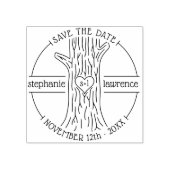 Tampons Encreurs Arbre Trunk Couples Initiales Enregistrer La Date  (Impression)