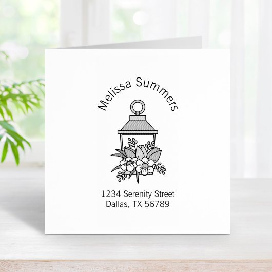 Tampons Encreurs Arc de fleurs de lanterne de jardin Adresse 5