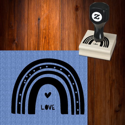 Tampons Encreurs Arc-en-ciel Boho moderne avec petit accent cardiaq