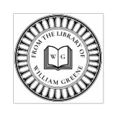 Tampons Encreurs Architecture Classique Ex Libris Monogramme en Boi (Impression)