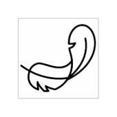 Tampons Encreurs Arrière - plan blanc de plumes d'oiseaux (Impression)