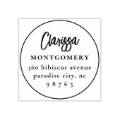 Tampons Encreurs Arrondi Boho Nom personnalisé et adresse de retour (Impression)