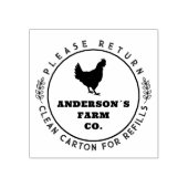 Tampons Encreurs Arrondi Botanique Rustique OEuf Retour Ferme Carto (Impression)