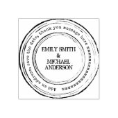 Tampons Encreurs Arrondi Personnalisé Style Vintage Distorti (Impression)