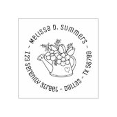 Tampons Encreurs Arrosage de jardin avec fleurs Adresse ronde (Impression)