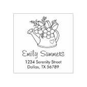 Tampons Encreurs Arrosage de jardin avec l'adresse de fleurs (Impression)