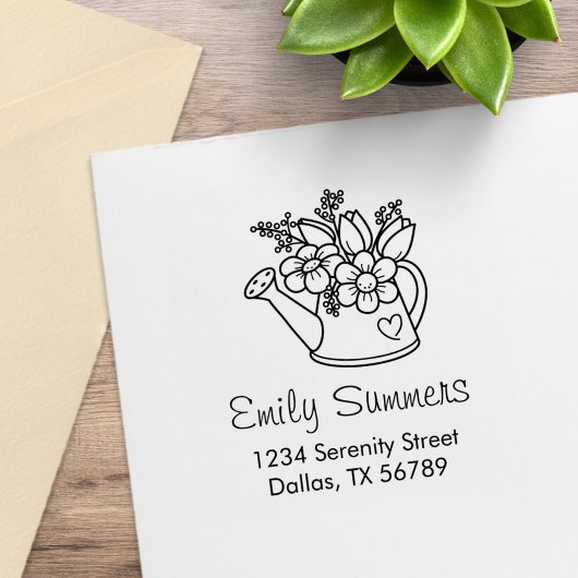 Tampons Encreurs Arrosage de jardin avec l'adresse de fleurs