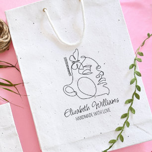 Tampons Encreurs Art moderne Boho Face Line Art, Entreprise Grand