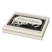 Tampons Encreurs Art Nouveau Chats Étiquette de livre (Tampon)