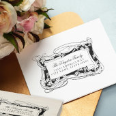 Tampons Encreurs Art nouveau Étiquette de adresse de vignes vertes