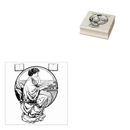 Tampons Encreurs Art Nouveau Livres de lecture Timbre en caoutchouc (Tamponné)