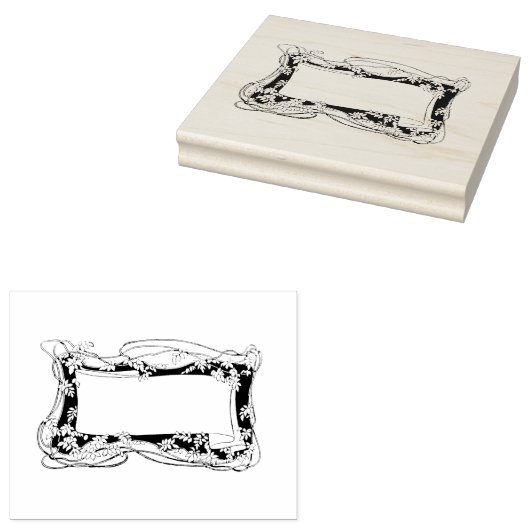 Tampons Encreurs Art Nouveau Vins feuillus Étiquette ou papeterie (Tamponné)