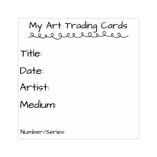Tampons Encreurs Art Trading Card Information Stamp (Impression)