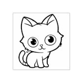 Tampons Encreurs Art vectoriel de chat Anime Violet (Impression)