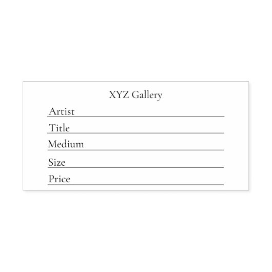 Tampons Encreurs Artwork Display Label Template (Impression)