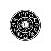 Tampons Encreurs Astrologie Gemini Twins Design Timbre en caoutchou (Impression)