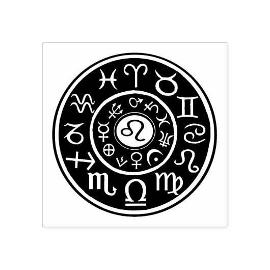 Tampons Encreurs Astrologie Leo Design Timbre en caoutchouc (Impression)