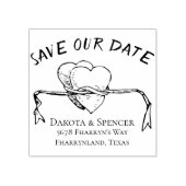 Tampons Encreurs Attacher le noeud | Enregistrer notre Mariage Date (Impression)