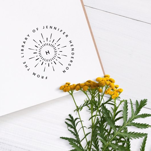 Tampons Encreurs Autour Du Soleil Moderne Unique De La Bibliothèque