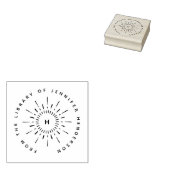 Tampons Encreurs Autour Du Soleil Moderne Unique De La Bibliothèque (Tamponné)