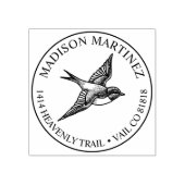 Tampons Encreurs Avaler Bird Adresse de retour Elegant Vol (Impression)